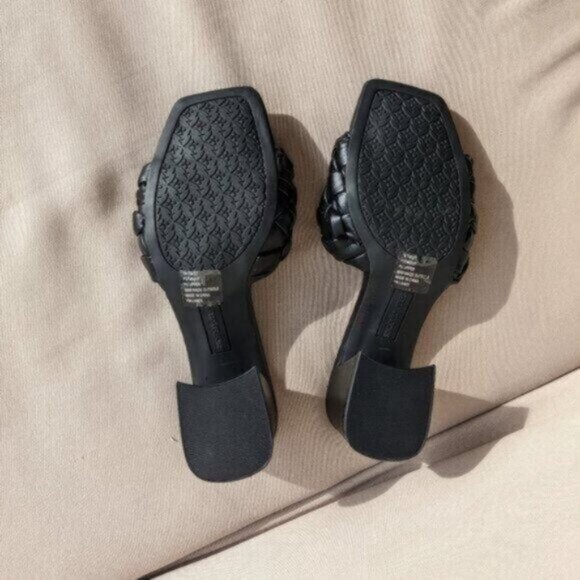 Sincerely Jules Twist Braided Square Toe Sandal Heel Size 7 Women - Picture 9 of 10